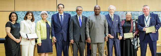 79ème Assemblée mondiale de la santé : Quatre pionniers de la santé mondiale honorés à Genève par le Dr Tedros