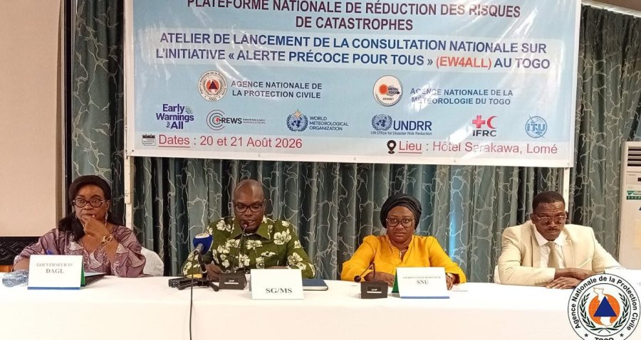 « Alerte précoce pour tous » : le Togo lance une consultation nationale pour renforcer son dispositif